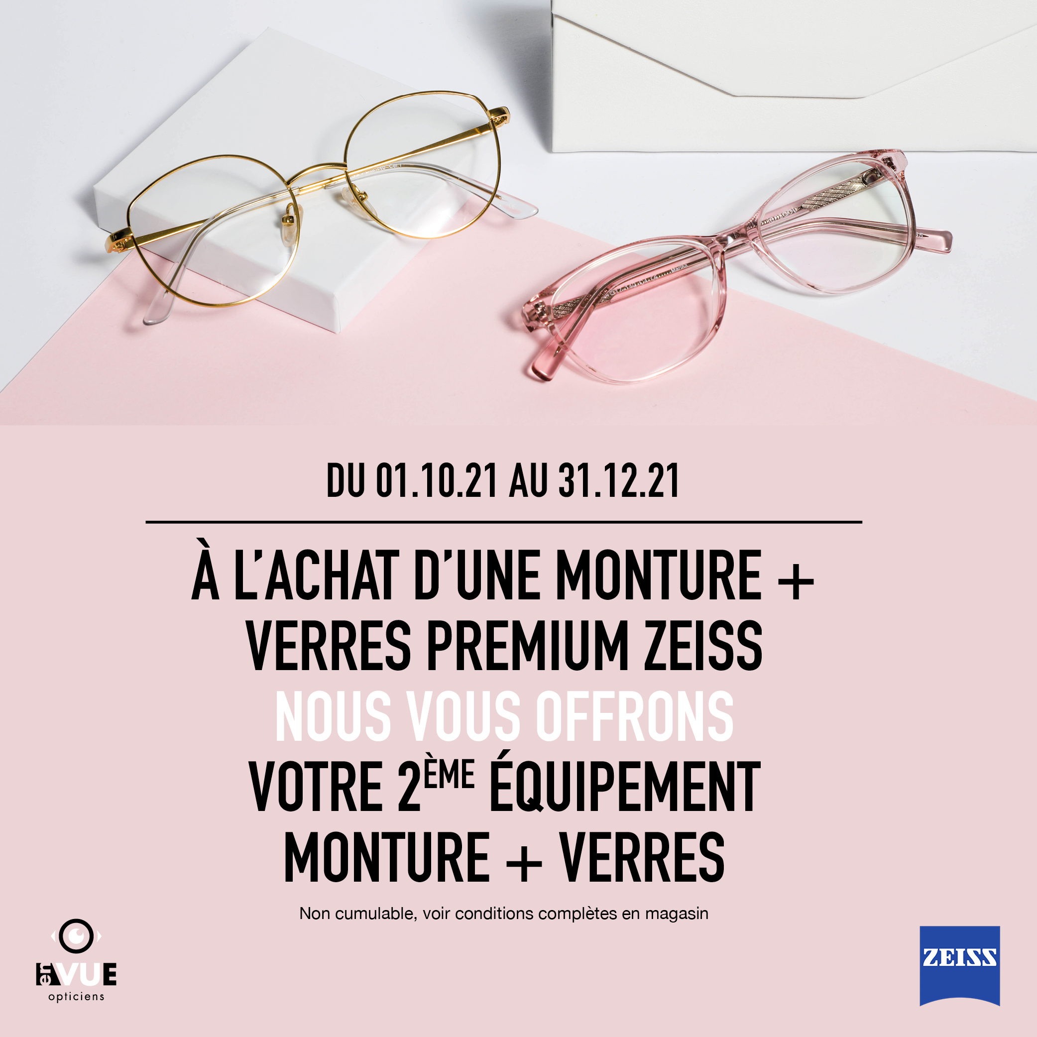 Une monture complète en cadeau chez votre opticien EnVue*